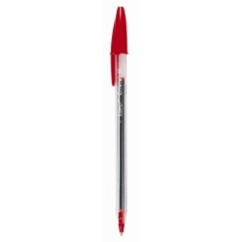 Pen Bic Bp Cristal Med Red Bx12