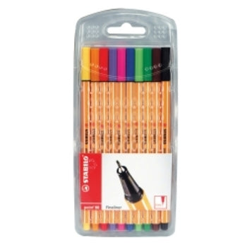 Pen Stabilo Fibre Tip Point 88 0.4 Pk10