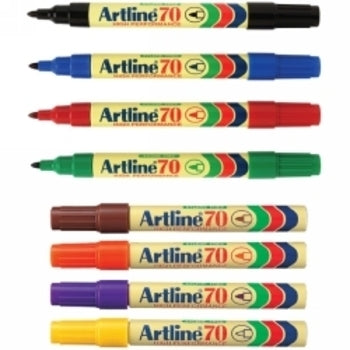 Marker Artline 70 Permanent 1.5Mm Bullet Nib Asst Bx12