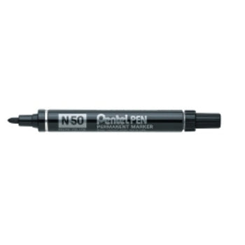 Marker Pentel N50 Permanent Bullet Black Bx12