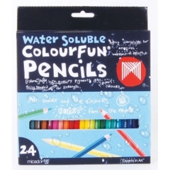 Sp- Pencil Coloured Micador Colourfun Water/Sol Bx24