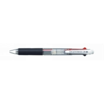 Pen Uni Rb Jetstream Sxe Retractable 3 Colours 0.7Mm Clear Barrel