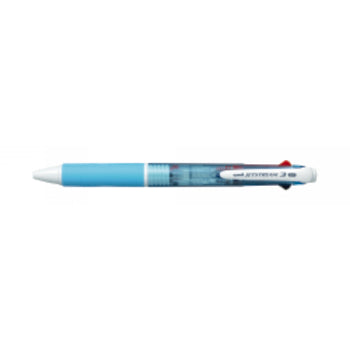 Pen Uni Rb Jetstream Sxe Retractable 3 Colours 0.7Mm L/Blue Barrel