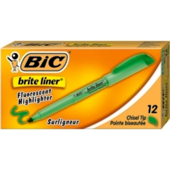 Sp- Highlighter Bic Briteliner Grip Green