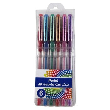 Sp- Pen Pentel Rb Hybrid K118M Gel Grip Metallic Asst Wlt6