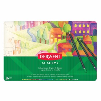 Pencil Coloured Derwent Academy Tin 36