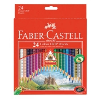 Sp- Pencil Coloured Faber Dot Grip Triang Pk24