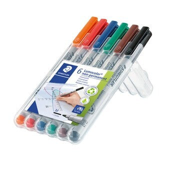 Sp- Marker Ohp Staedtler 315 Water Sol Med Asst Wlt6