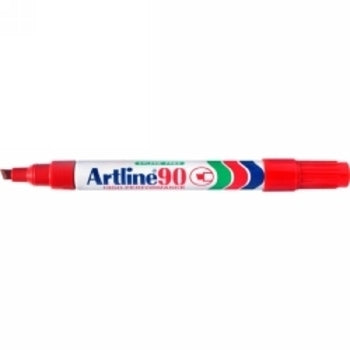 Marker Artline 90 Permanent 5Mm Chisel Nib Red