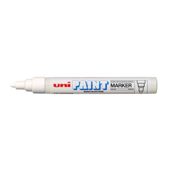 Marker Paint Uni Px20 2.8Mm Medium Bullet Tip White Bx12