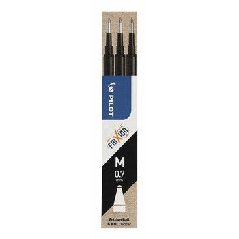 Pen Refill Pilot Frixion 0.7Mm Black Pk3