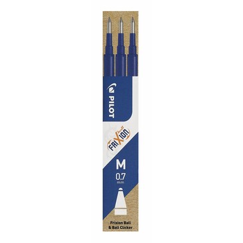 Pen Refill Pilot Frixion 0.7Mm Blue Pk3