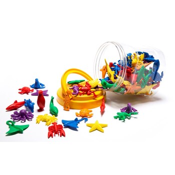 Sp- Counters Sea Life Jar (84) [14 Designs In 6 Colours] Learning Can Be Fu
