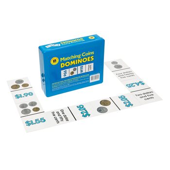 Sp- Game Australian Money Dominoes Set (45) [Numerical Written & Pictorial]