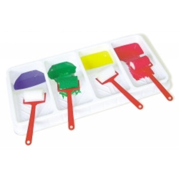 Sp- Paint Accessories Roller Tray 4 Bays 525 X 235Mm White Edvantage