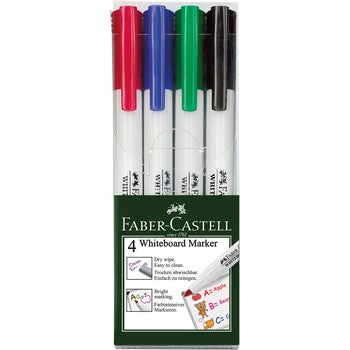 Sp - Marker Whiteboard Faber-Castell Std Colours Wlt4