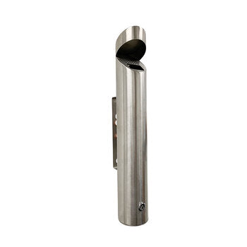 Sp- Ash Tray Compass Wall Mount Cylinder S/Steel
