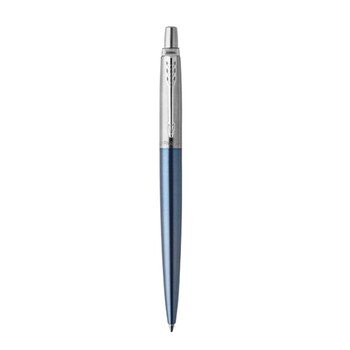 Pen Parker Bp Jotter Waterloo Blue Chrome Trim