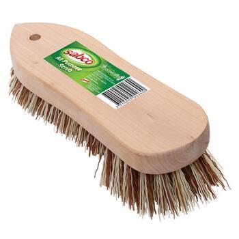 Brush Scrubbing All Purpose Wooden Back Heavy Duty Sabco