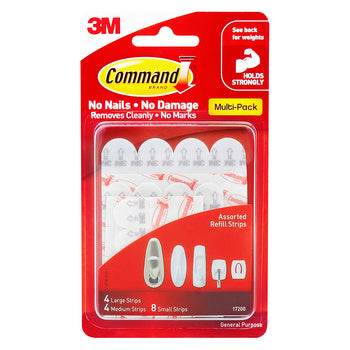 Replacement Strips Command Adhesive 17200Cl Asst Sizes