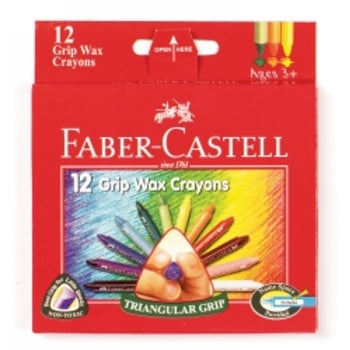 Crayons Faber-Castell Wax Triangular Grip Pk12