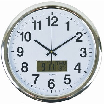 Clock Italplast 43Cm Wall With Lcd