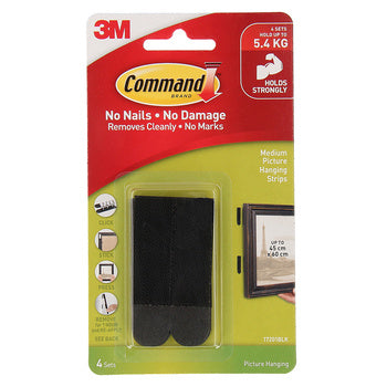 Sp- Picture Hanging Strips Command Medium 17201 Black