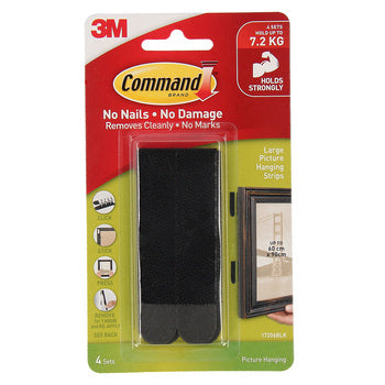 Sp- Command 17206Blk Black Large Picture Hanging Strips (4)