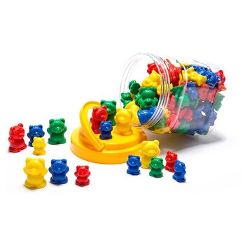 Sp- Counters Bears Jar (48) [3 Sizes 3 Weights 4 Colours] Learning Can Be F