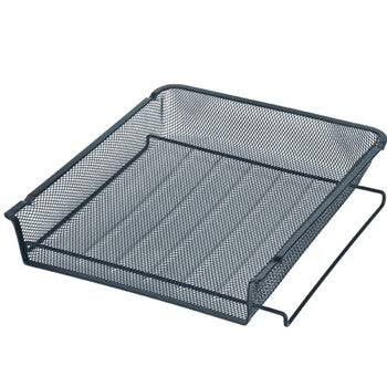 Document Tray Italplast 1Tier Black Mesh