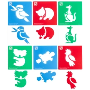 Sp- Stencil Ec Australian Animals 190X190Mm