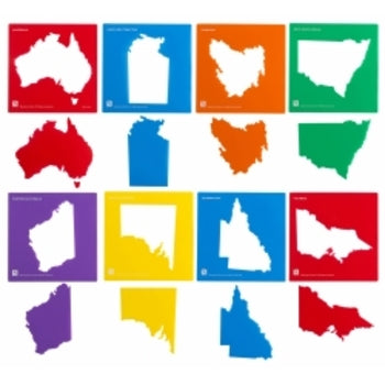 Sp- Stencil Ec Australian States 210X210Mm Set Of 8