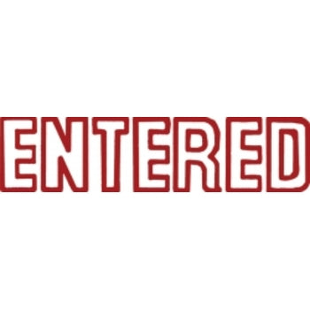 Shiny Pre-Inked Stamp En017 Entered Red