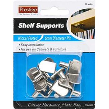 Support Shelf Steel F/a Nickel Plated Card Of 12