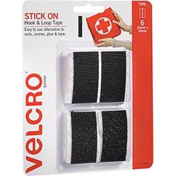 Velcro Heavy Duty Hook And Loop Black 25mmx50mm