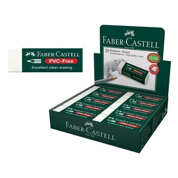 Eraser Faber-Castell 7085-20 Large With Sleeve Pvc Free Bx20