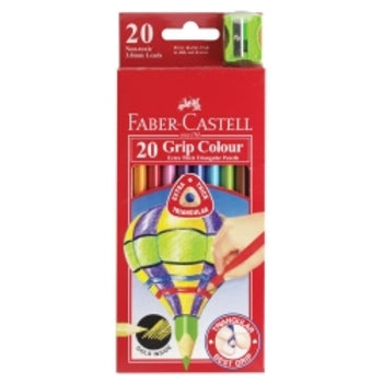 Pencil Coloured Faber -Castell Triang Grip Pk20