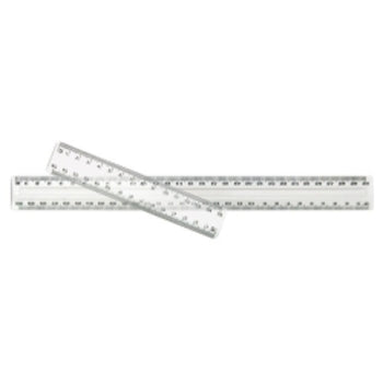 Ruler Gns 30Cm Clear Plastic School