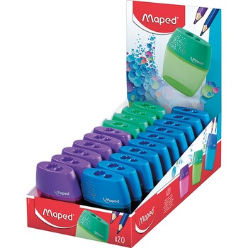Sharpener Maped Shaker Double Barrel Asst Cols