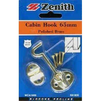 Hook Cabin P/brass 65mm