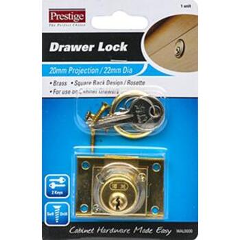 Lock Drawer Brass