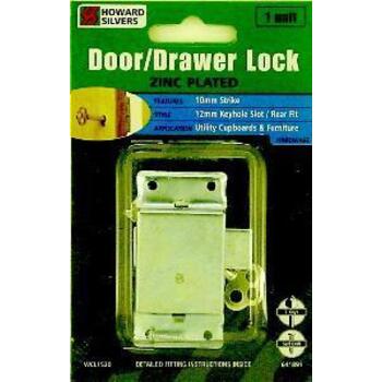 Lock Set/Key Cupboard Nickel Plated