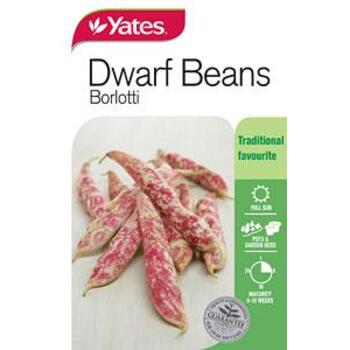 Yates Beans Borlotti Dwarf C Seeds