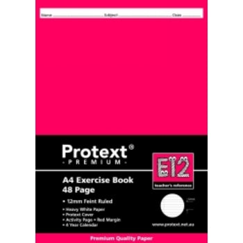 Exercise Book Protext A4 Pp 48Pg 12Mm Ruled E12