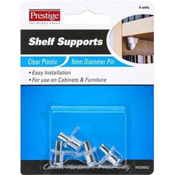 Support Shelf Plast Clear Card Of 4