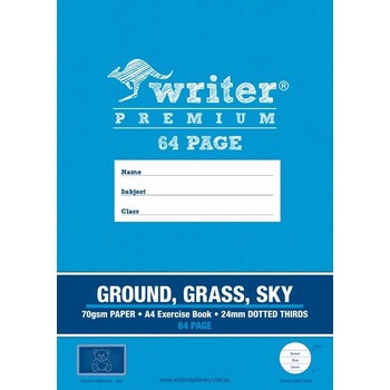 Exercise Book Wonder Writer A4 64Pg 24Mm Dotted Ground Grass Sky