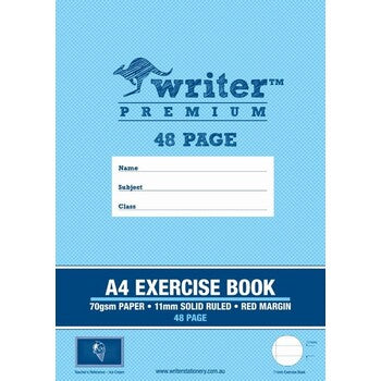 Exercise Book Writer Premium A4 11Mm Ruled+Margin Ice Cream 48Pg