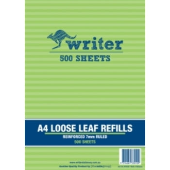Sp - Loose Leaf Reinforced Refills Writer A4 7Mm Ruled Pk500