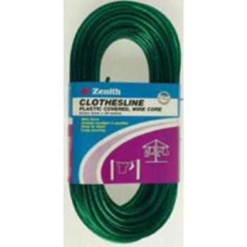 Clothesline Wire Pvc/Steel Green 4mmx30M