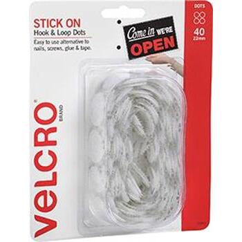 Velcro Stickondots White 1mx22mm